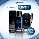 KIT CAZINI LEGÍTIMO [PAGUE1LEVE3] - Kit 3 Perfumes Importados Masculino - 1 Sauvage Dior , Paco Rabanne Invictus Victory e 212 VIP Black Carolina Herrera (100ml cada)